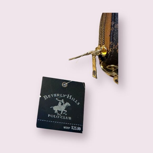 Beverly Hills Polo Club Long Wallet With Strap Color Brown New - Picture 3 of 7